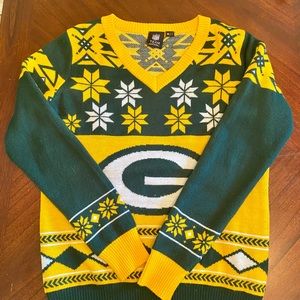 Women’s “Ugly” Packers sweater. Size medium/large.